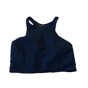 Lululemon Mesh-Back Train Bra, High Neck, Medium Support,  Black  Size 8 H74